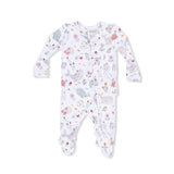 Garden Sea Creatures - 2 Way Ruffle Back Zipper Footie