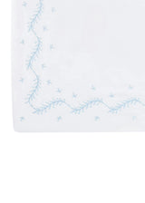 Embroidered Crib Sheet - Sky