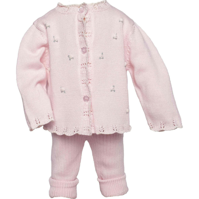Rosette Knit Cardigan