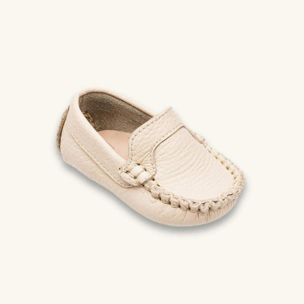 Moccasin Baby | Cream Leather