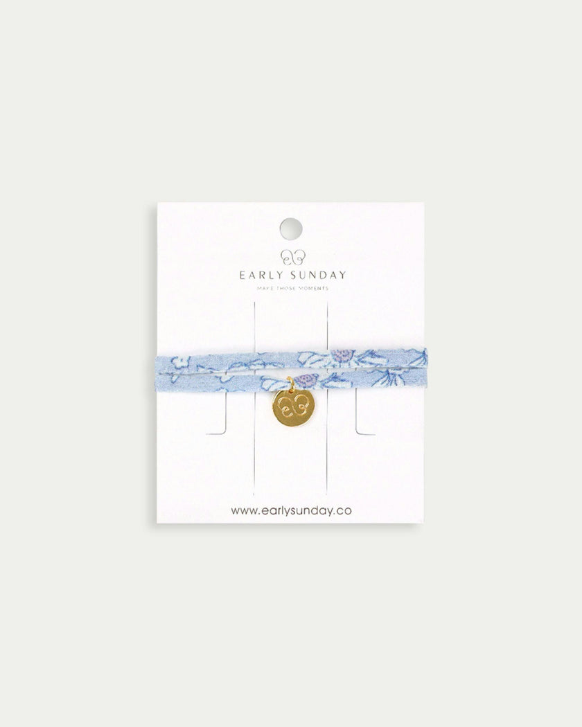 Charm Bracelet - Tonal Floral Blue