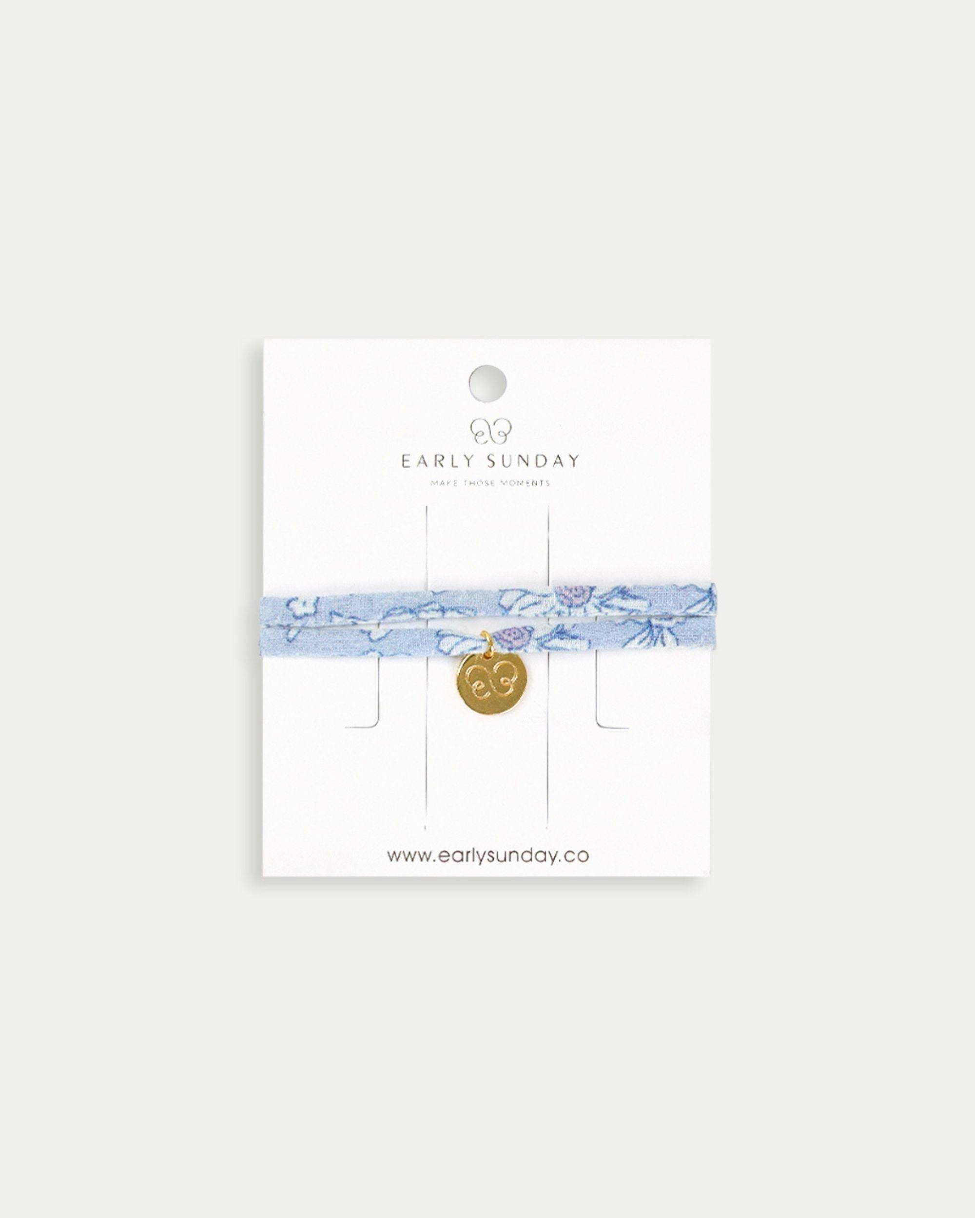 Charm Bracelet - Tonal Floral Blue
