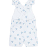 Blue Heart Print Romper