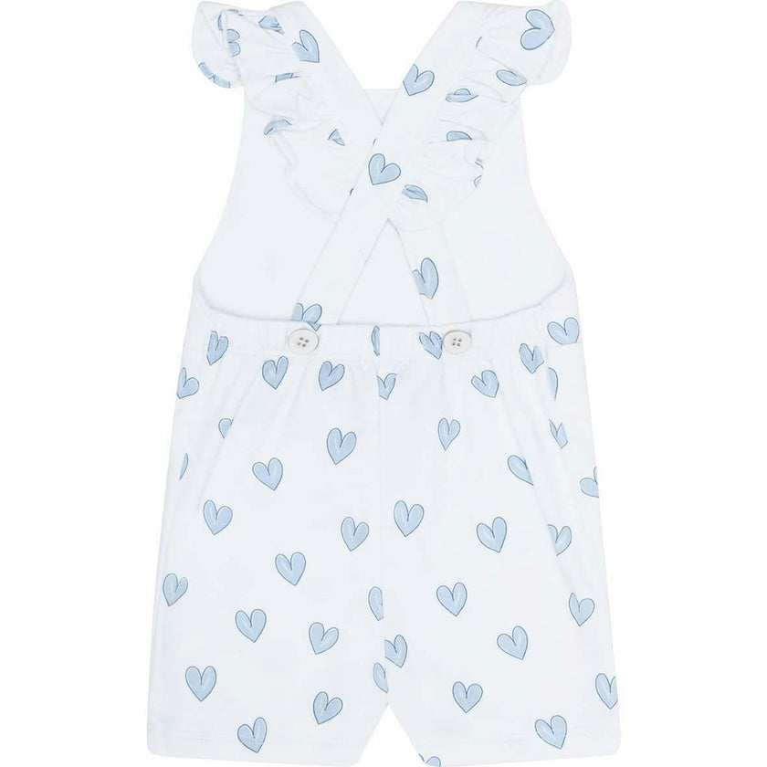 Blue Heart Print Romper