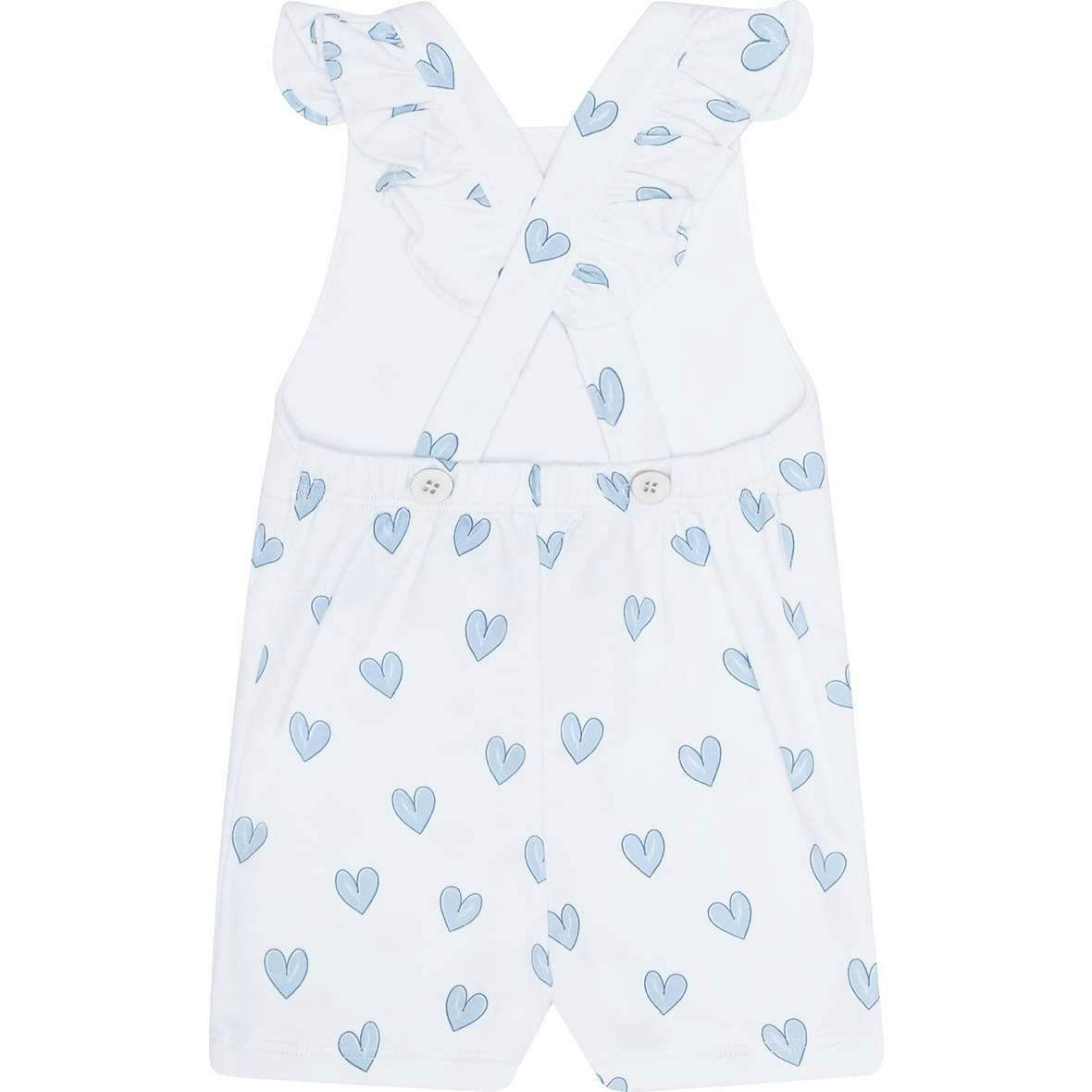 Blue Heart Print Romper
