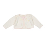 Embroidered Bolero in Pink/Natural