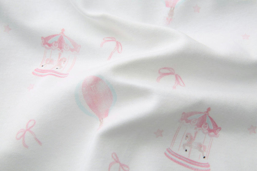 Organic Cotton Magnetic Footie Pajama - Carousel