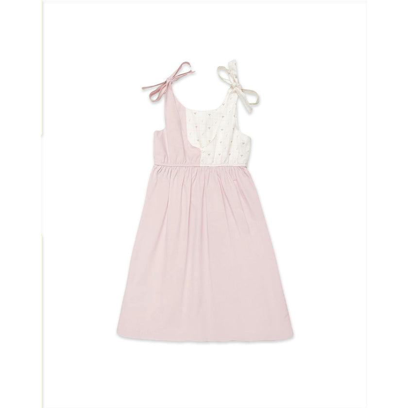 Organic Colorblock Bow Dress