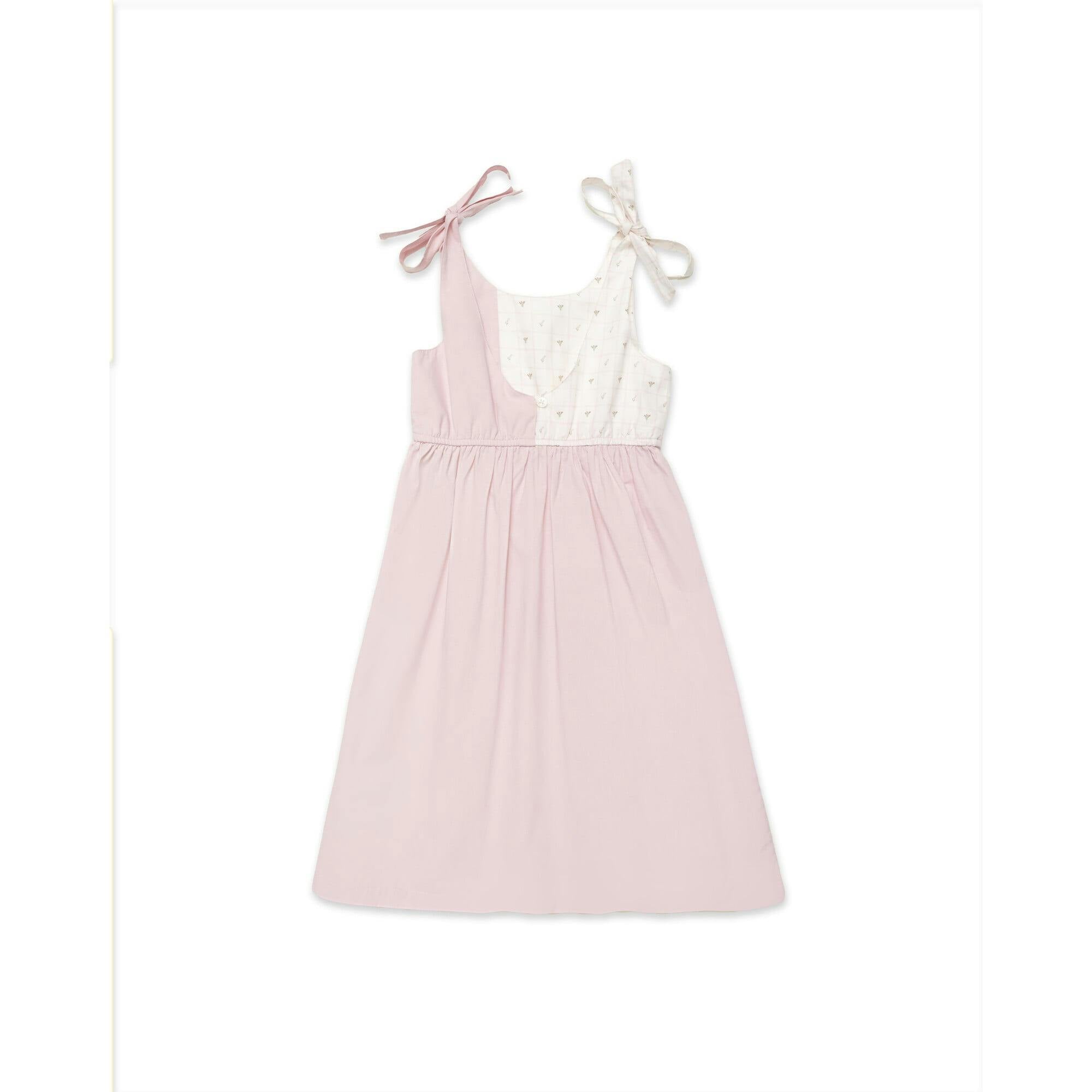 Organic Colorblock Bow Dress