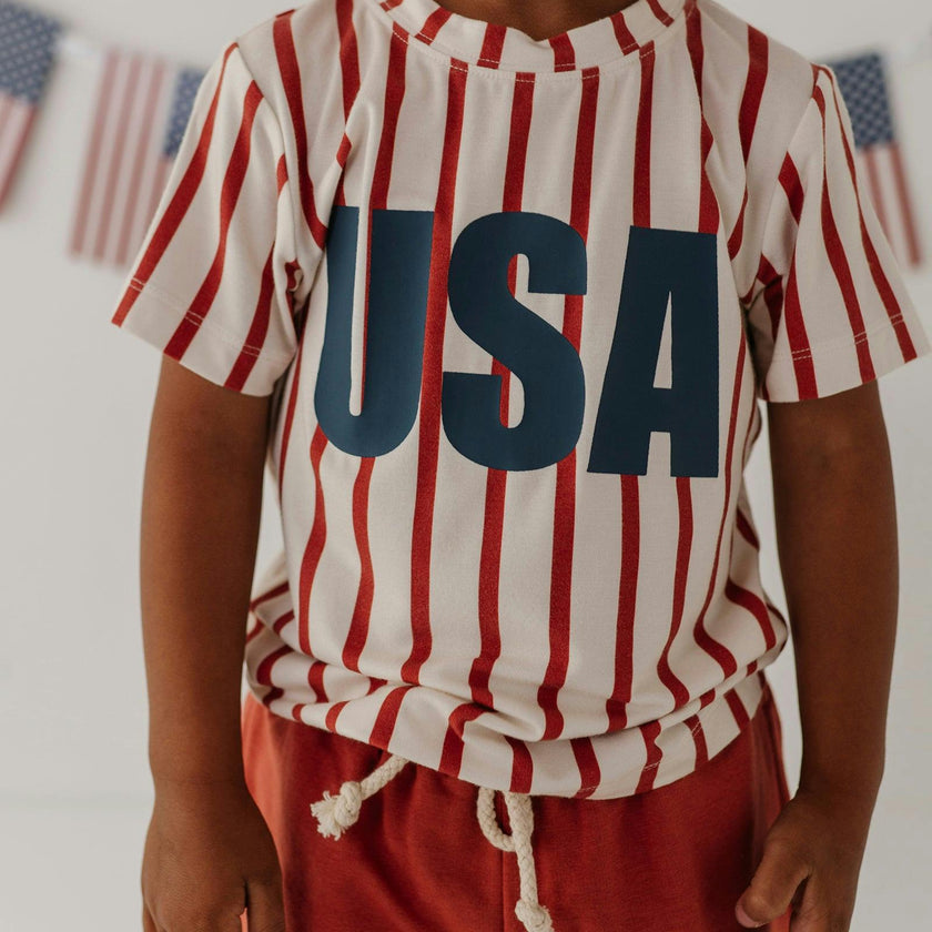 Boy's Short Sleeve Tee in Fireworks