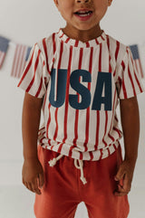 Boy's Short Sleeve Tee in Fireworks
