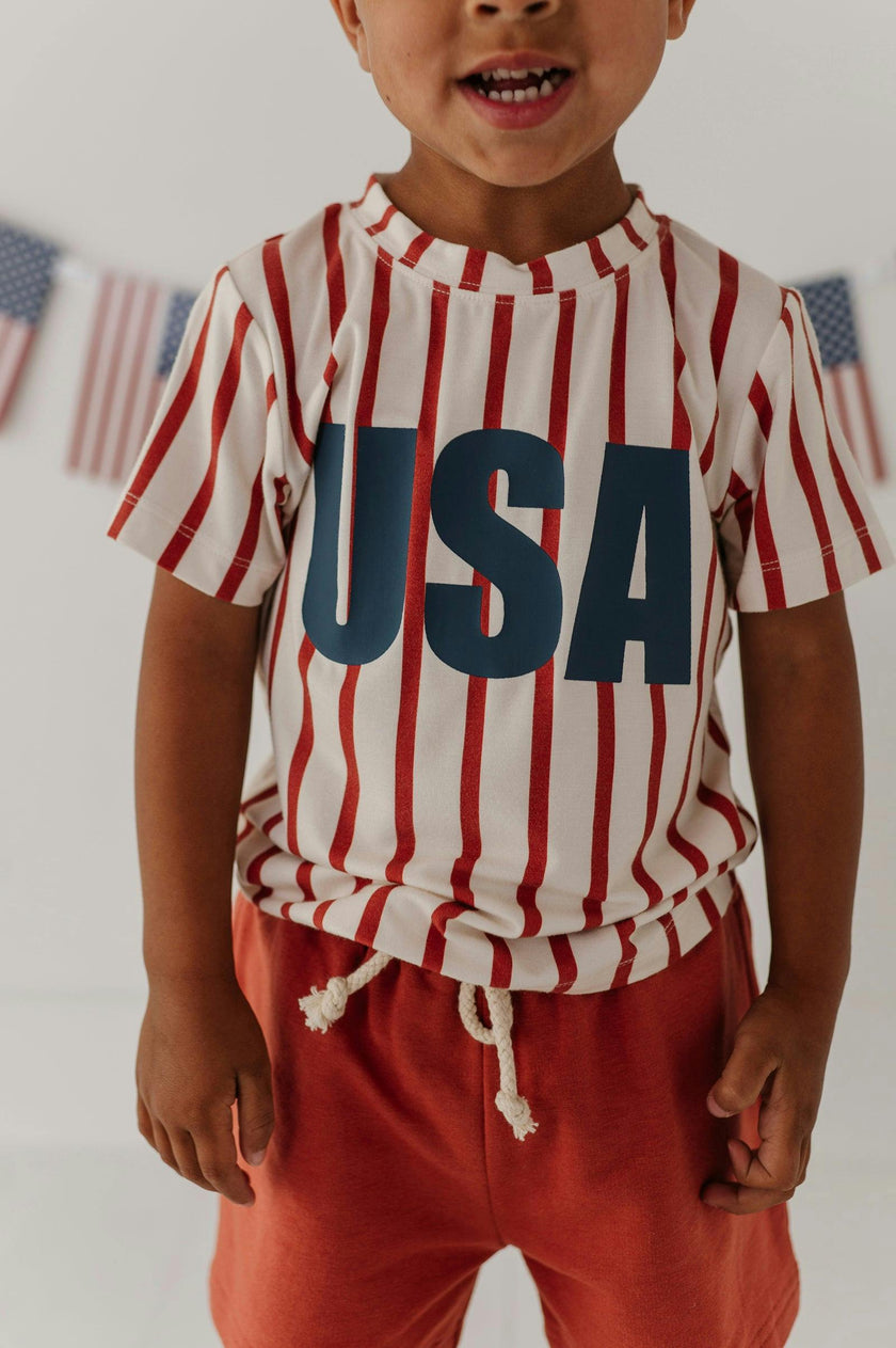 Boy's Short Sleeve Tee in Fireworks