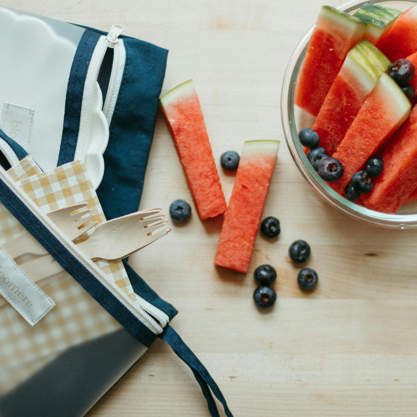 Small Pouch (Link Pink and Navy)