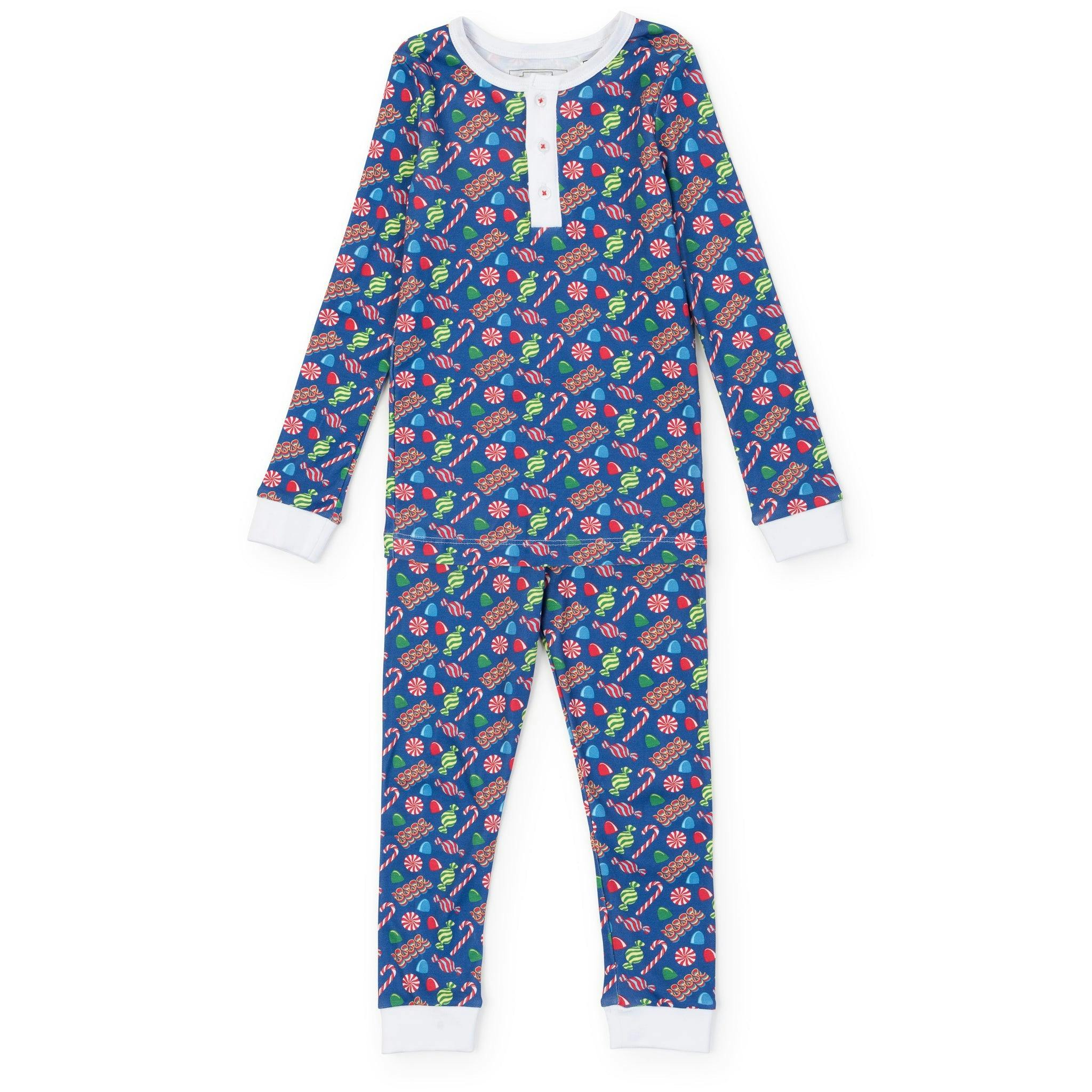 Jack Boys' Pajama Pant Set - Christmas Candy Blue