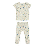 Boy's Short Sleeve Lounge Set in Planets