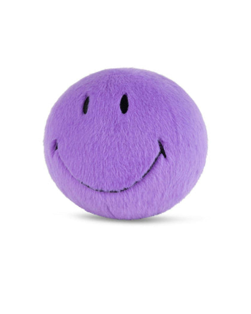 Plush Smiley Fuzzy Bright Purple 5"