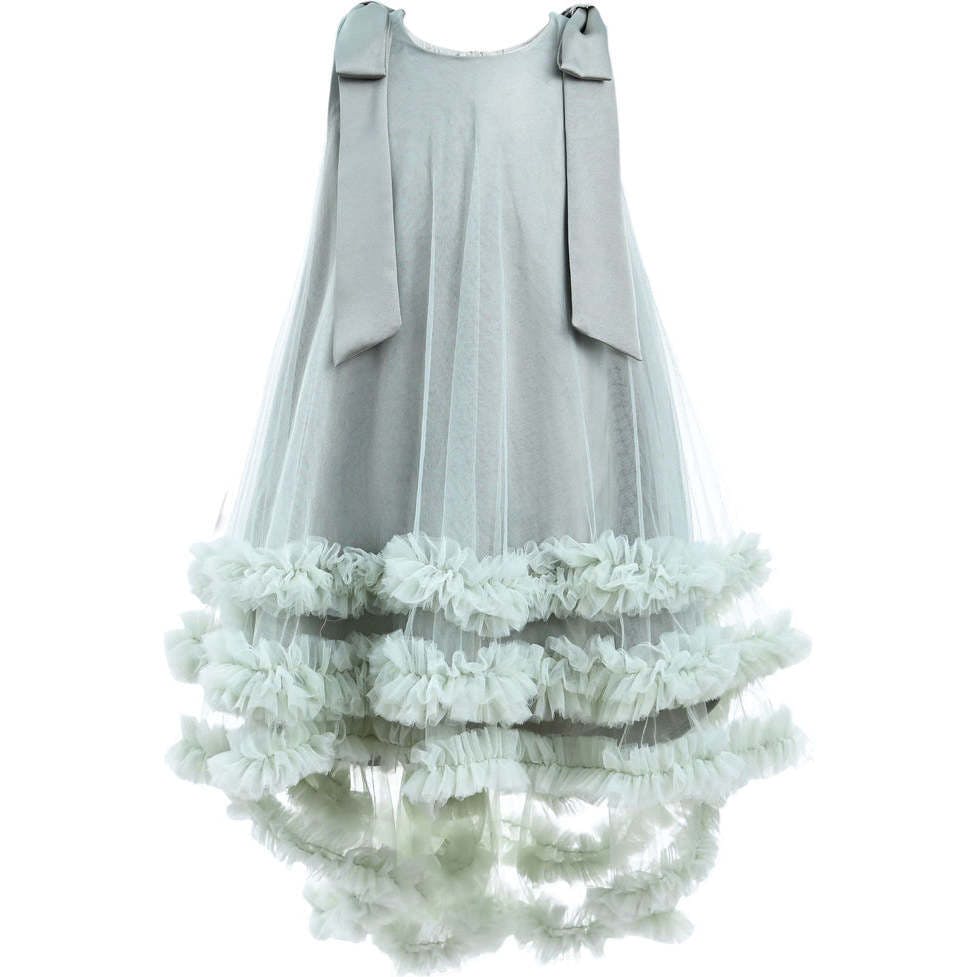 Violeta Sleeveless Ruffle Overlay Dress
