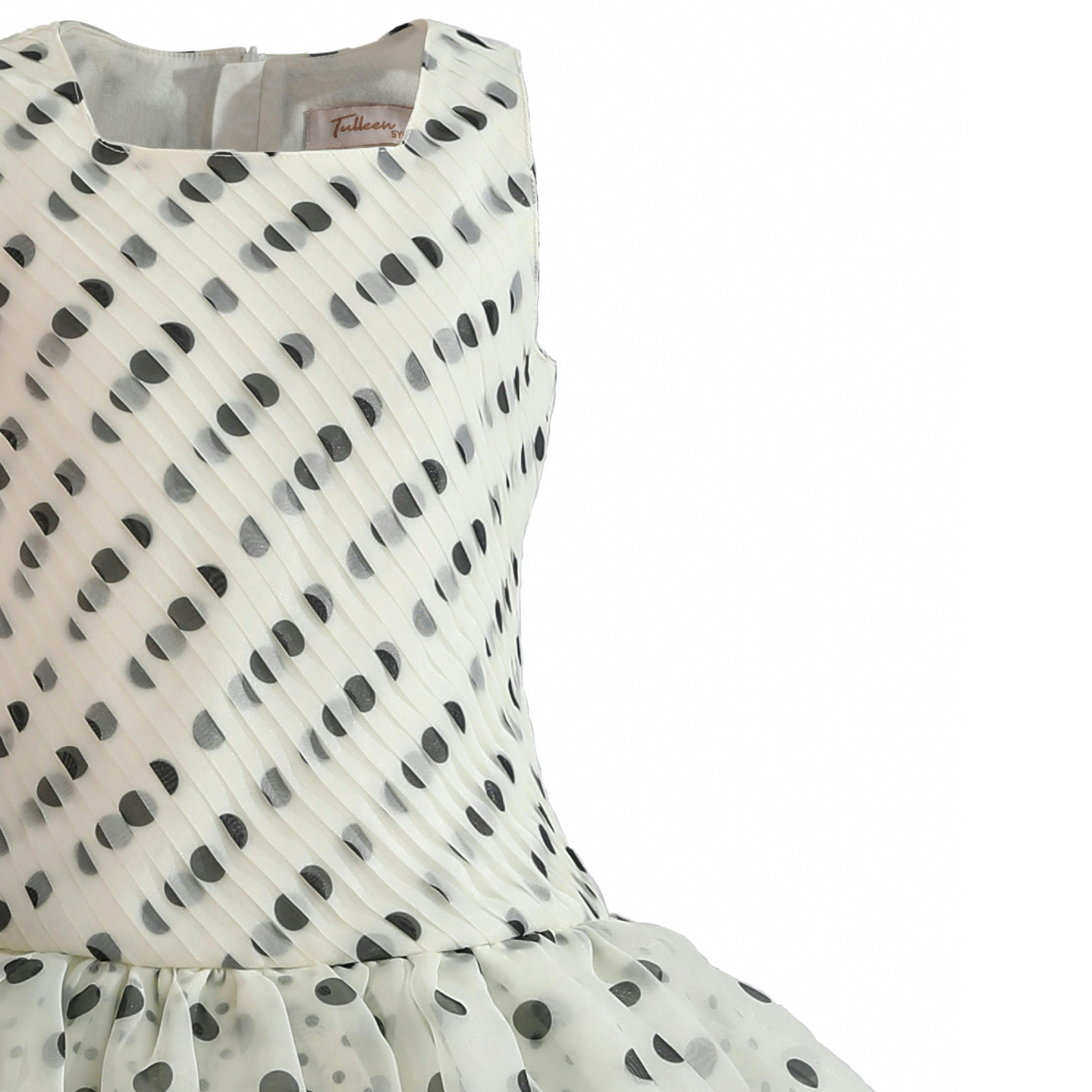 Beige Calivra Polka Dot Dress
