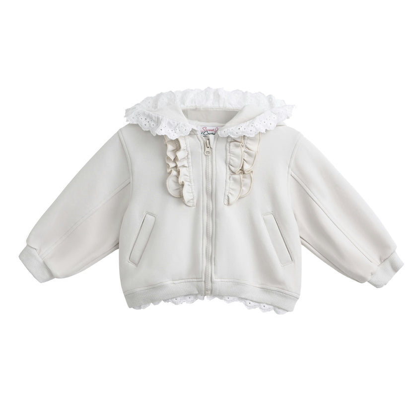 Cream Ruffle Skirt Set