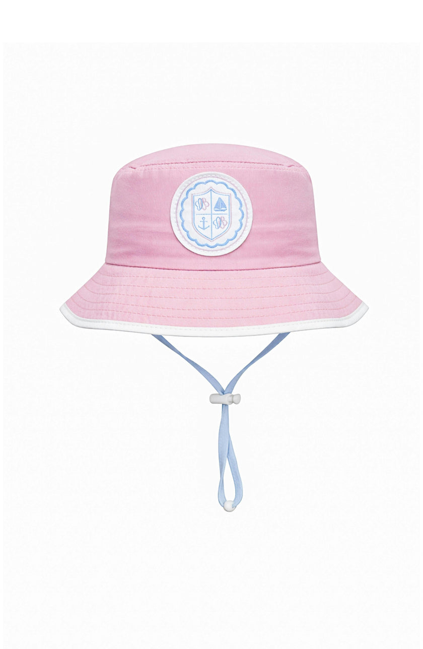 Coastal Crest Bucket Hat, Pink