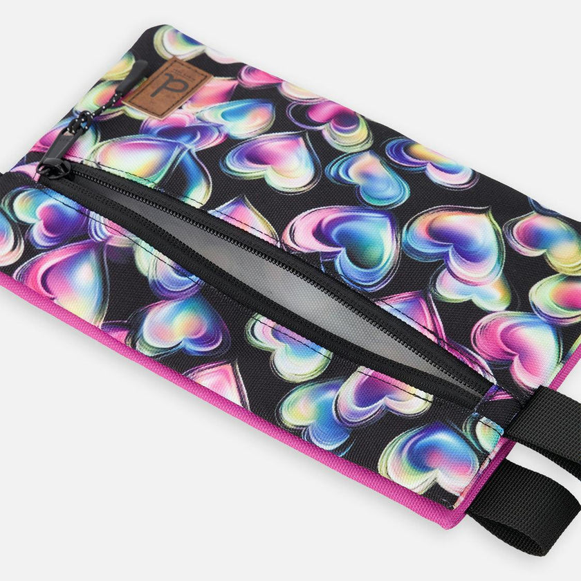 Little Girl Hearts Practical Charming Double-Compartment Pencil Case