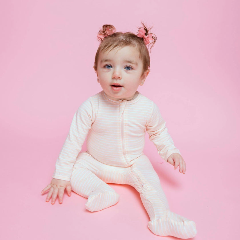 Zipped Long Sleeve Footed Onesie