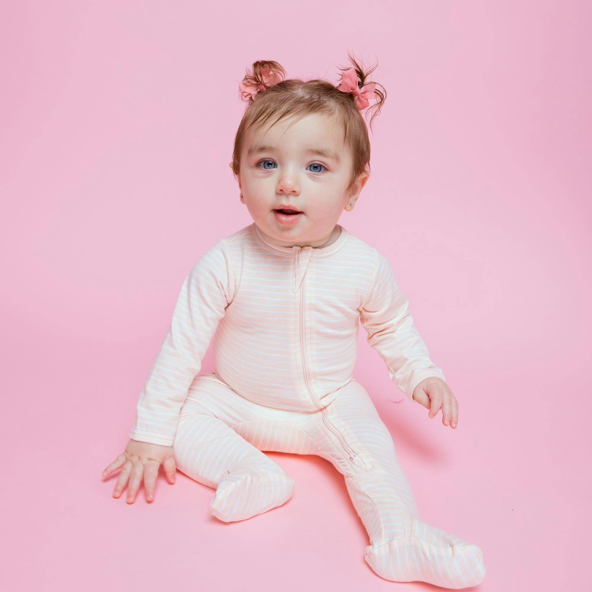 Zipped Long Sleeve Footed Onesie