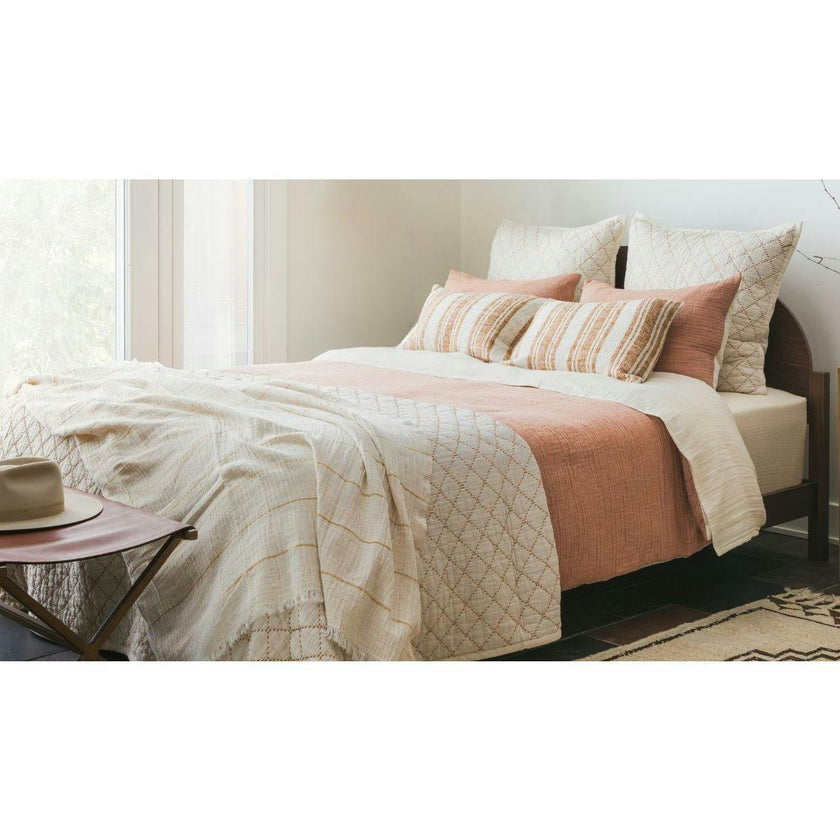 Tribal Sun Gold & Ivory Geometric Throw Pillow