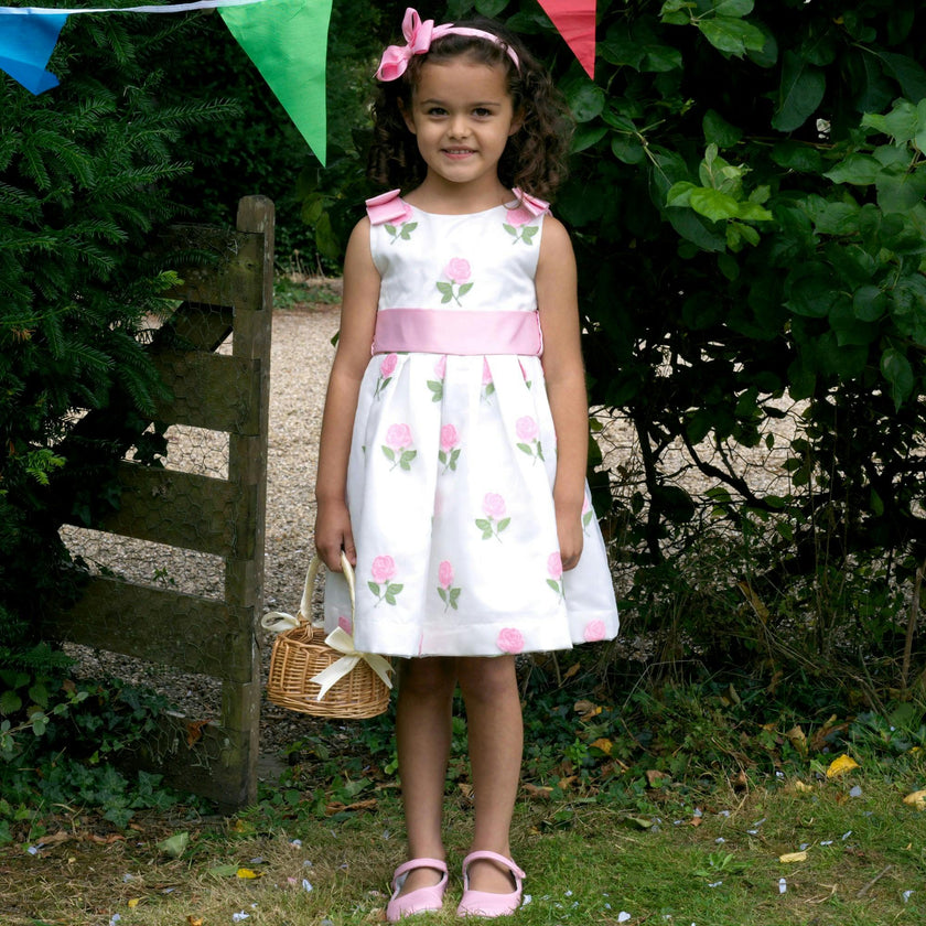 Rose Embroidered Organza Dress