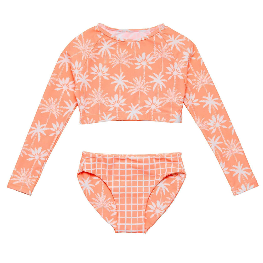 Cali Palms Recycled Crop LS Rash Set