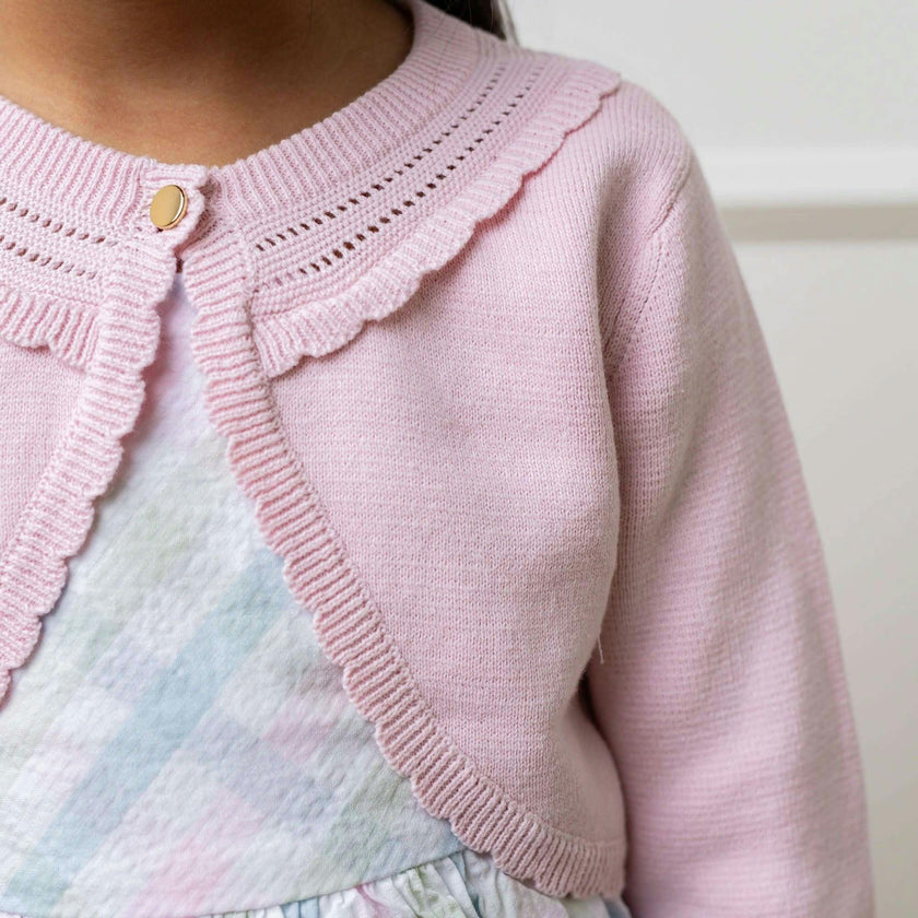 Organic Cropped Special Detail Sweater Cardigan
