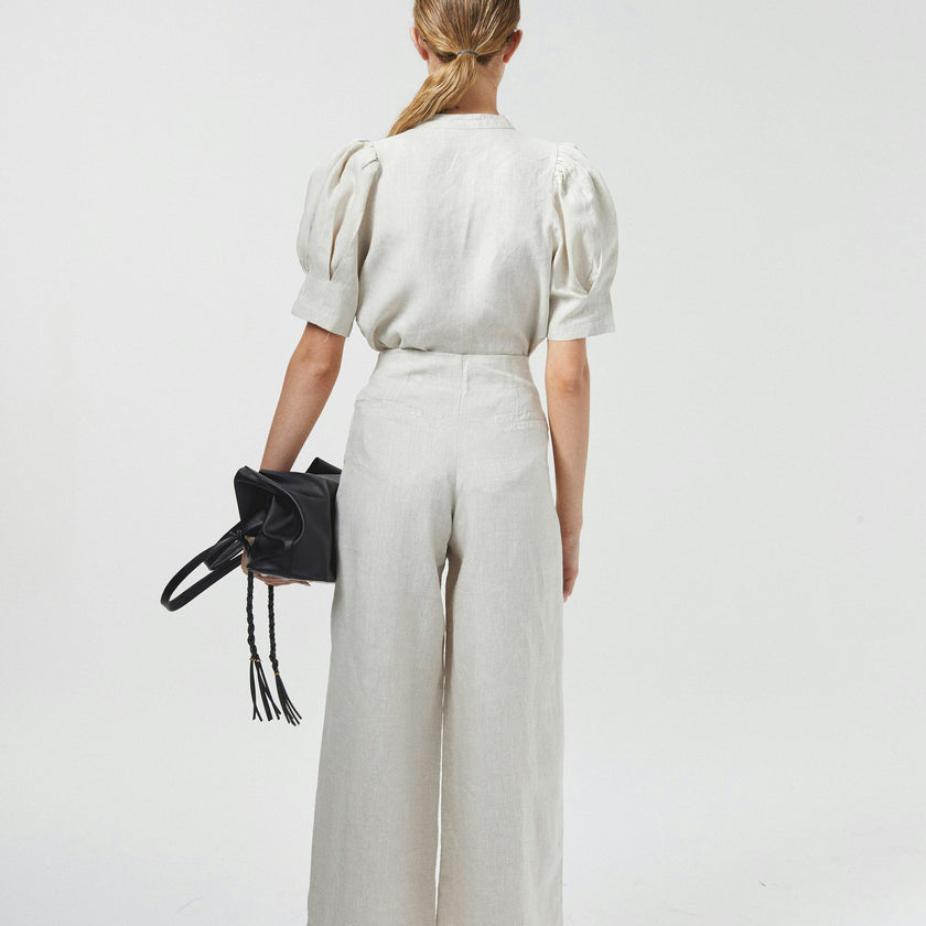 Culotte Linen Pants - Natural