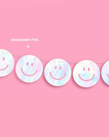 Smiley Banner - iridescent foil banner