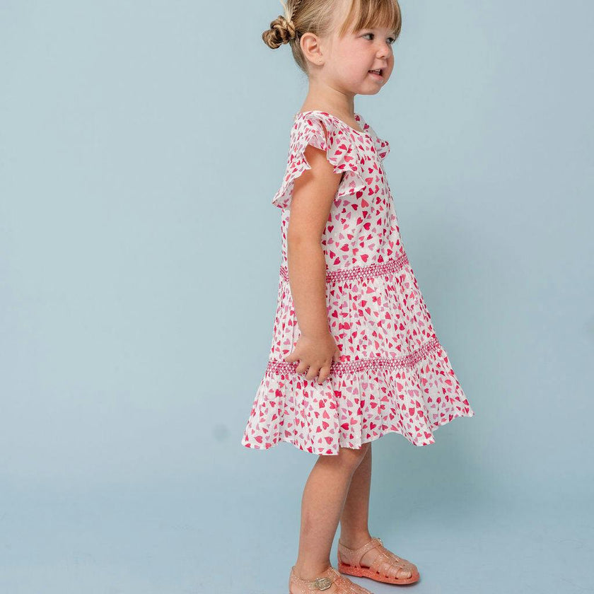 Hearts Print Twirl Dress