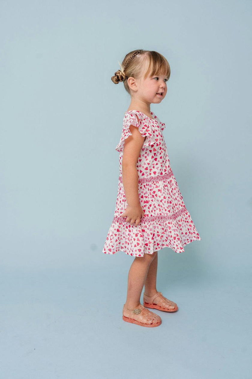 Hearts Print Twirl Dress
