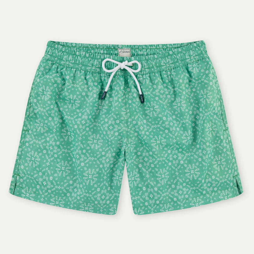 Mint Green Bandana Men's Swim Shorts