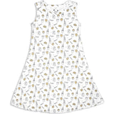 Milk & Cookies White Bamboo Girls' Sleeveless Dress
