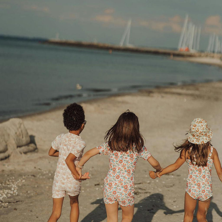 Vintage Girls 1 Piece Swimsuit | UPF + Recycled - In Bloom
