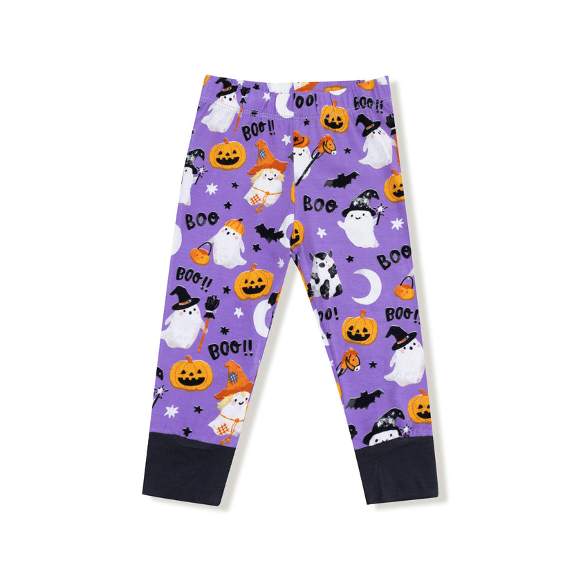Costumed Ghosts - Glow In The Dark - Purple - Long Sleeve Loungewear Set