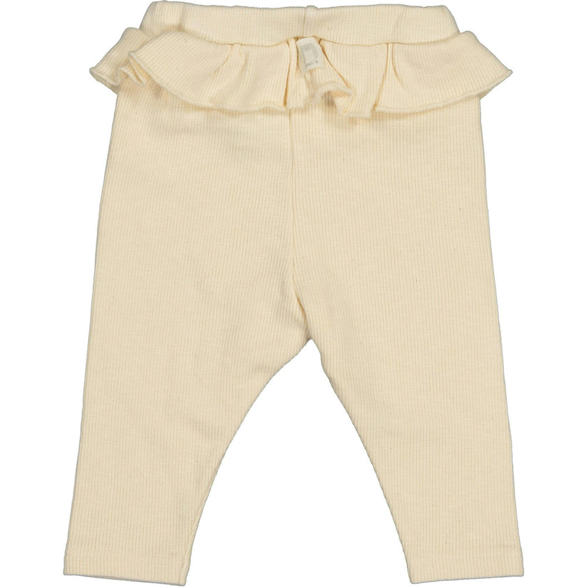 Leggings with ruffled waistband