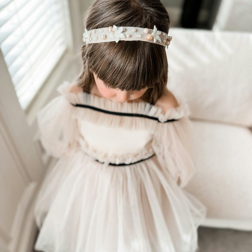 Jackie Peach Hair Sash