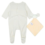 Ivory Embroidered Babygrow Toy Set