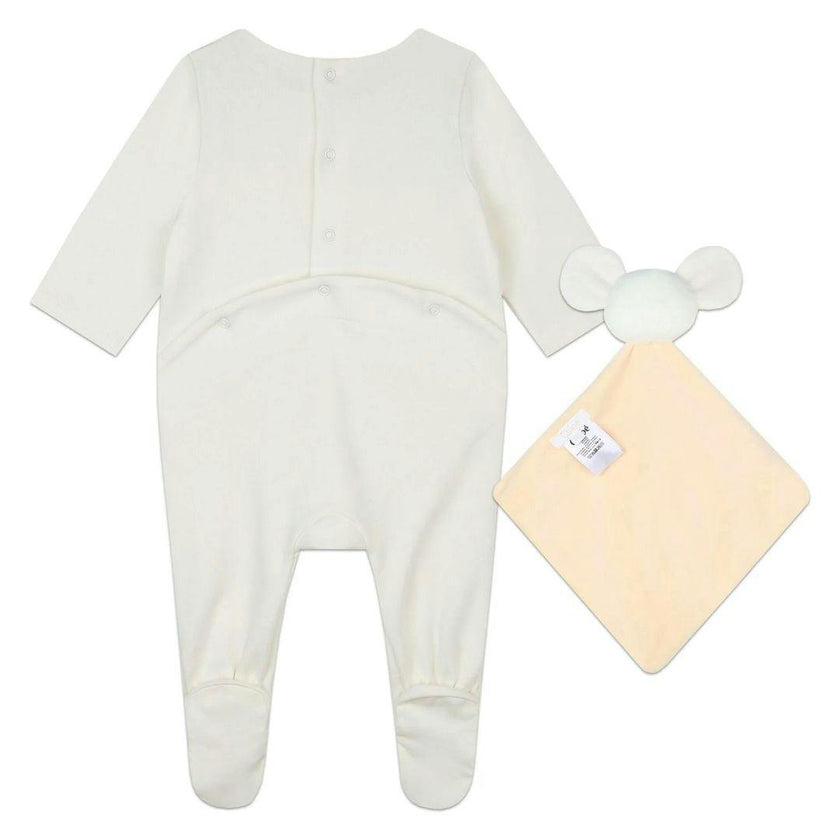 Ivory Embroidered Babygrow Toy Set