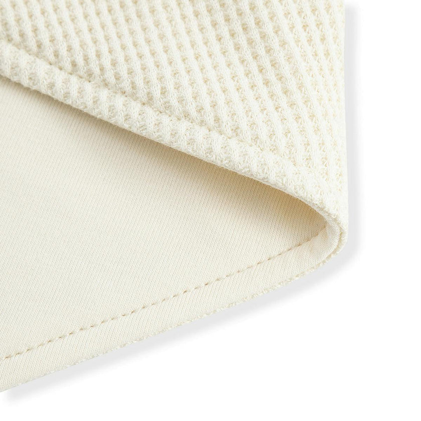 Vanilla Waffle Kerchief Bib