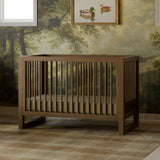 Nantucket 3-in-1 Convertible Crib w/Toddler Bed Conversion Kit in Natural Walnut