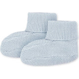 Organic Sweater Beanie and Bootie 2-Piece Set, Blue