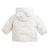 Cream Floral Hooded Jacket