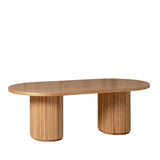 Fluted Oval Kids Table – Solid European Oak Activity Table
