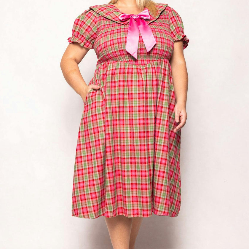 Alice Dress in Rosewood Tartan