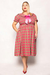Alice Dress in Rosewood Tartan